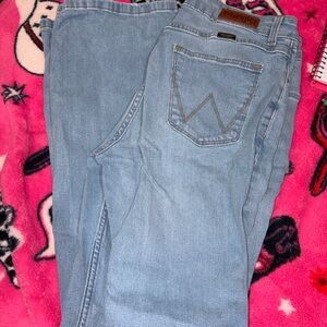 Wrangler Women's Sky Blue Straight Leg Jeans